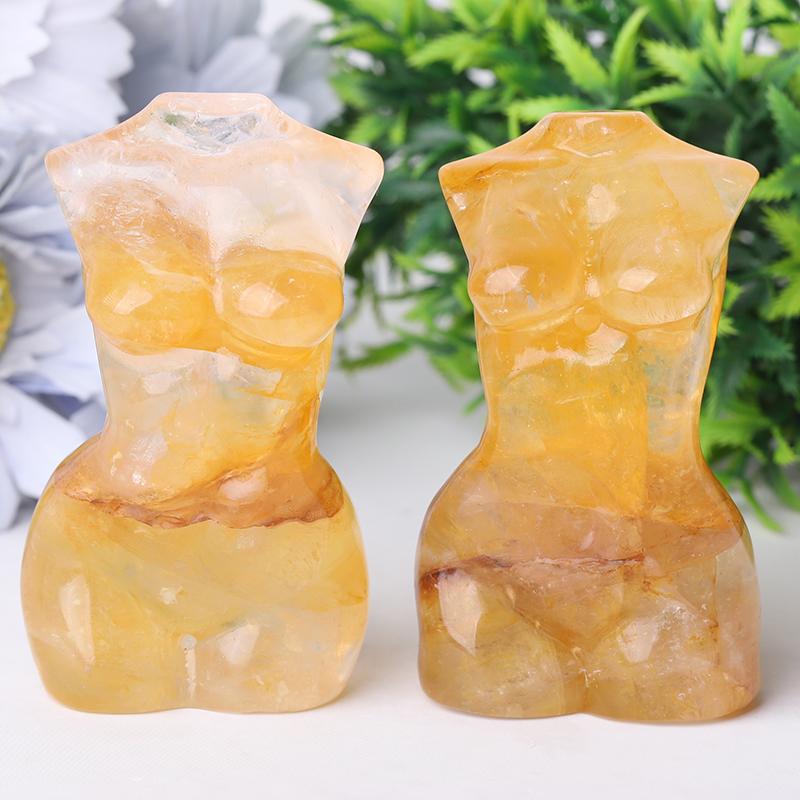 3" Golden Healer Woman Model Body Crystal Carvings Crystal wholesale suppliers