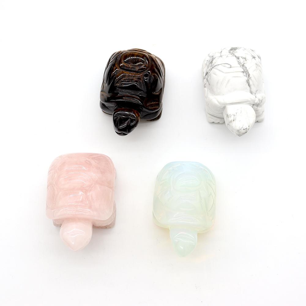 Hand Carved Rose Quartz Tortoise Animal Collectible Sculpture 1.5"(40mm) Crystal wholesale suppliers