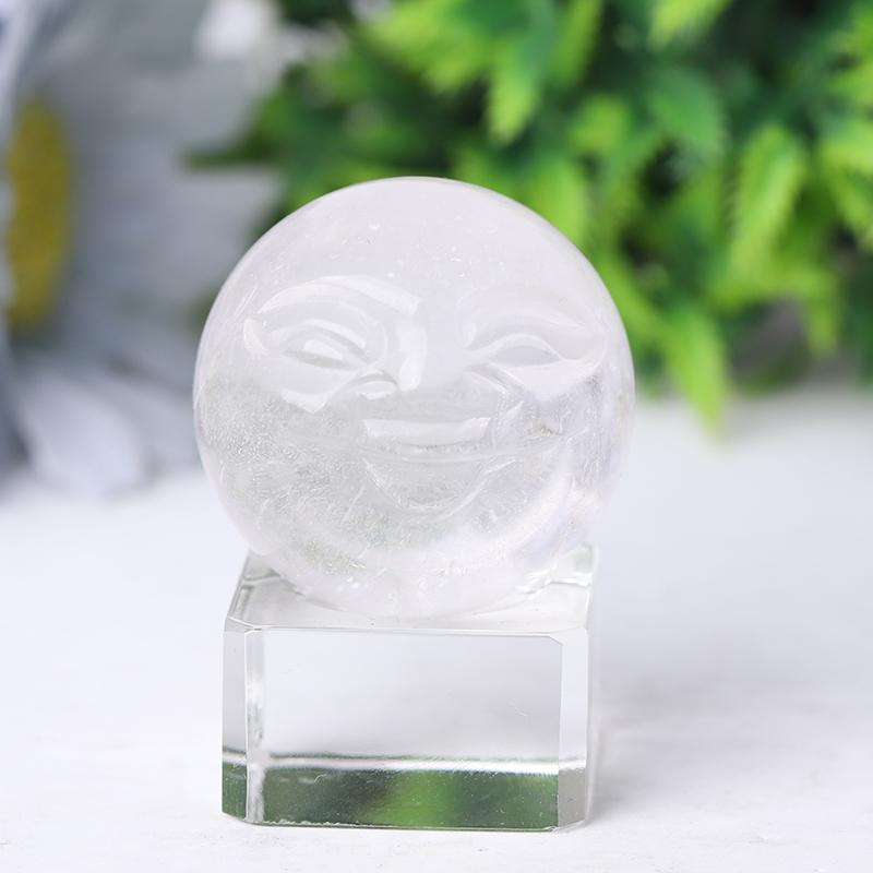 1.35" Smile Face Crystal Carvings Crystal wholesale suppliers