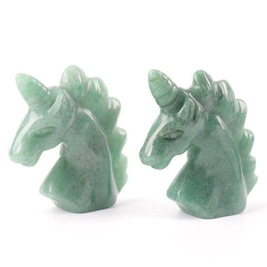 2" Green Aventurine Crystal Carving Unicorn