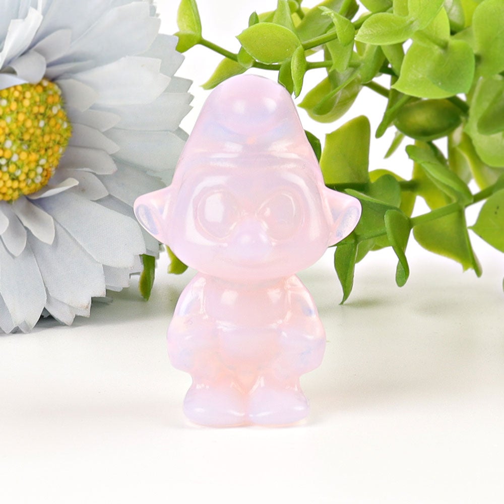 2" Pink Opalite Smurfs Crystal Carvings Crystal wholesale suppliers