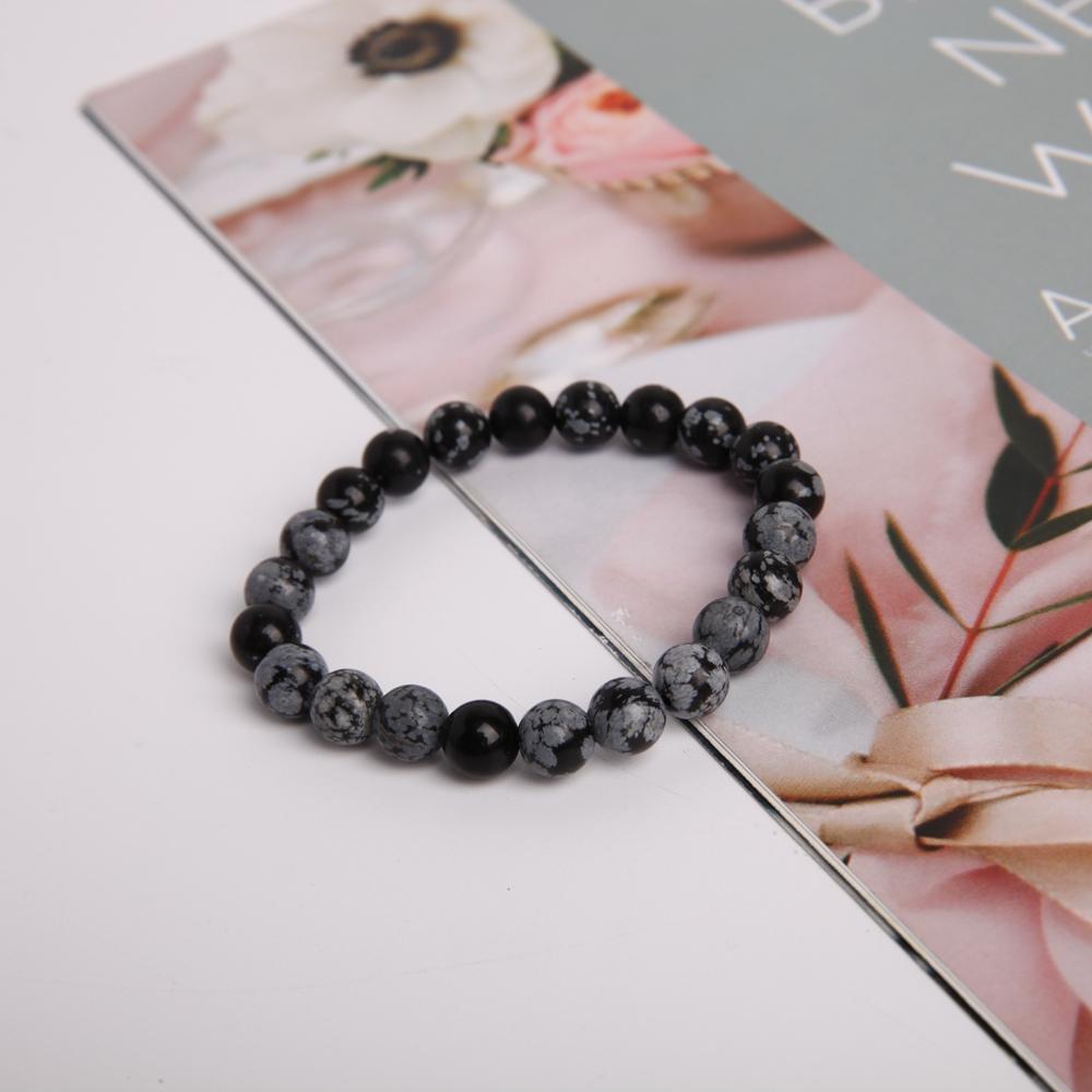 8mm Snowflake Obsidian Crystal Bracelet Crystal wholesale suppliers