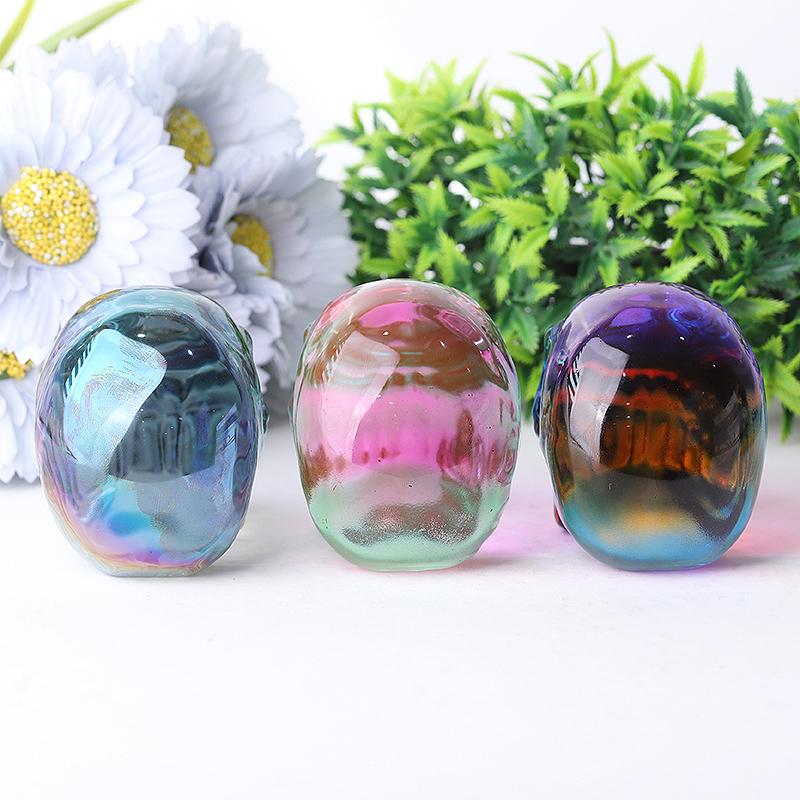 3" Aura Glass Skull Crystal Carvings Crystal wholesale suppliers