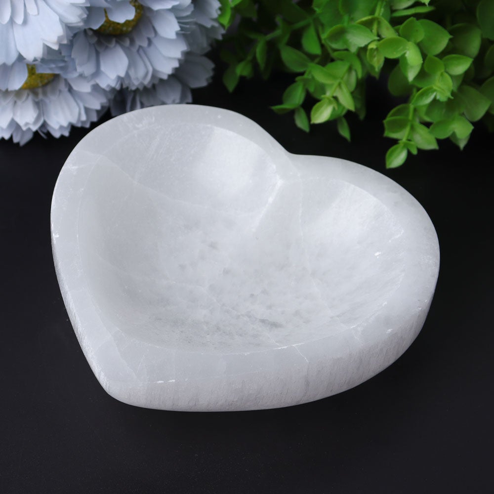 4.5" Selenite Heart Shape Bowl Crystal wholesale suppliers