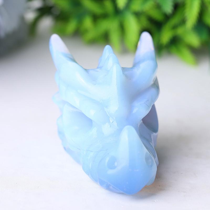 2.7" Blue Opalite Dragon Head Crystal Carvings Crystal wholesale suppliers