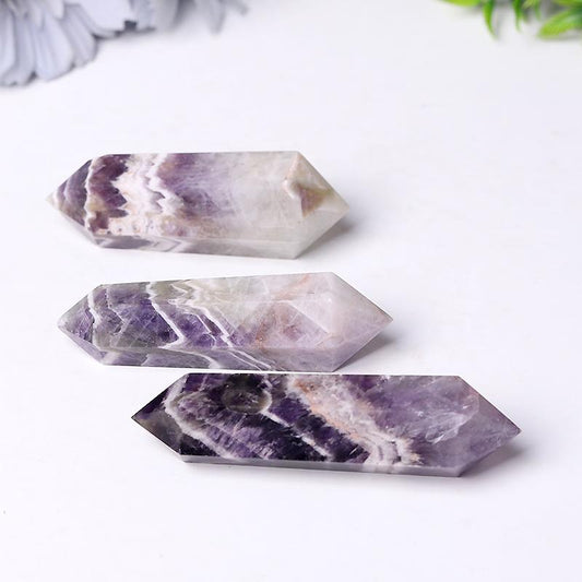 Hot Sale Crystals Healing Stones Dream Amethyst Double Point Crystal Tower Chevron-Amethyst Crystal wholesale suppliers