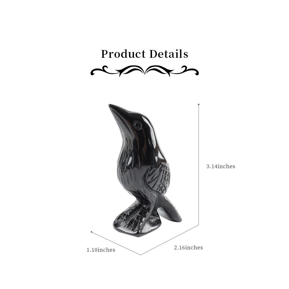 Black Obsidian Crystal Carving Crow Free Form Crystal wholesale suppliers