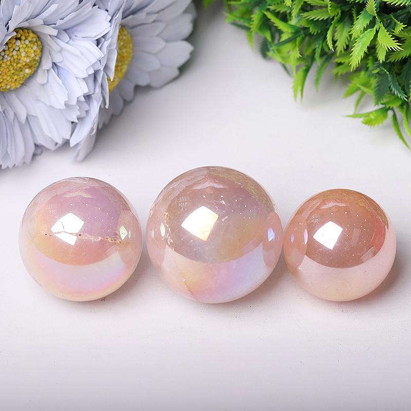 0.25kg Aura Rose Quartz Crystal Sphere Crystal wholesale suppliers