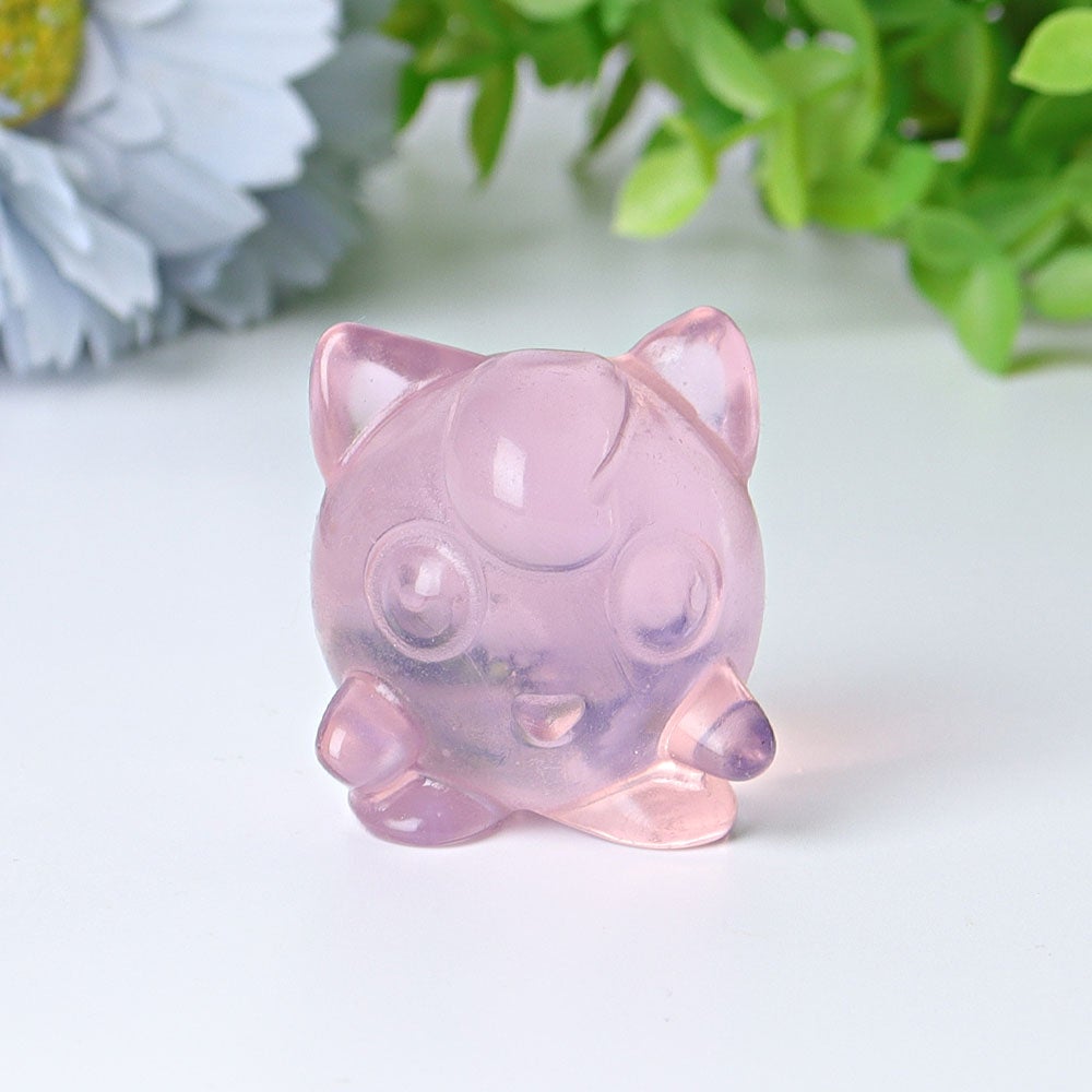 1.6" Pink Opalite Jiggly Puff Crystal Carvings Crystal wholesale suppliers