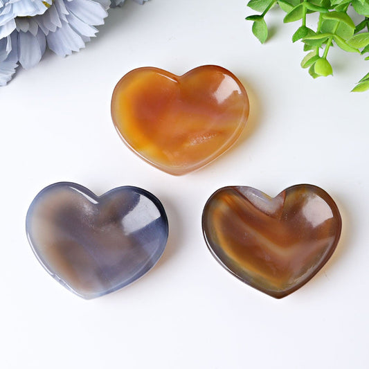 2.1" Agate Heart Shape Bowl Crystal Carvings Crystal wholesale suppliers