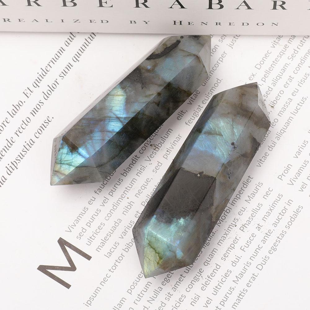 Set of 2 Labradorite Double Terminated Points Crystal wholesale suppliers