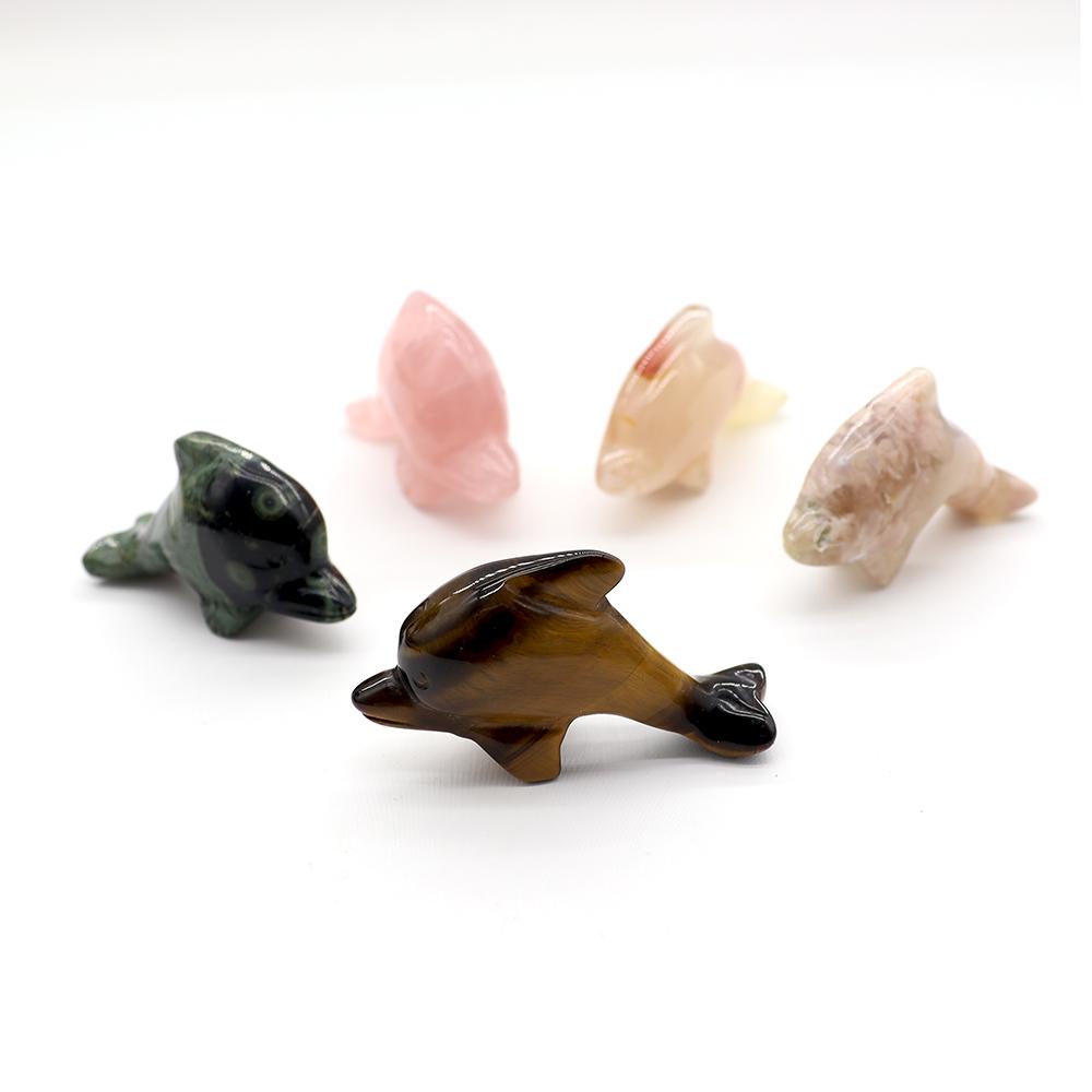 Carved Crystal Jumping Dolphin Figurine Crystal wholesale suppliers
