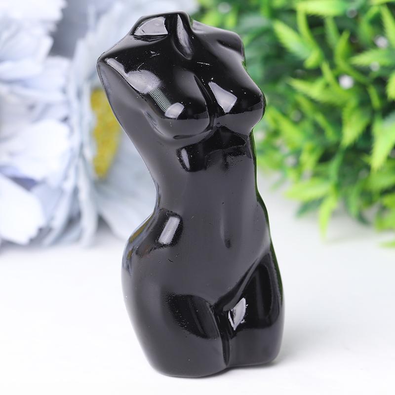 3" Black Obsidian Woman Model Body Crystal Carvings Crystal wholesale suppliers