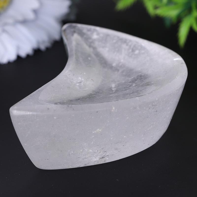 3.5" Clear Quartz Moon Shape Bowl Crystal Carvings Crystal wholesale suppliers