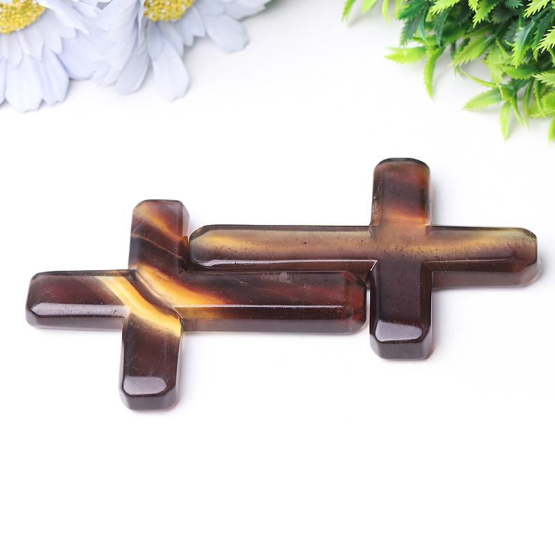 4" Fluorite Cross Crystal Carvings Crystal wholesale suppliers