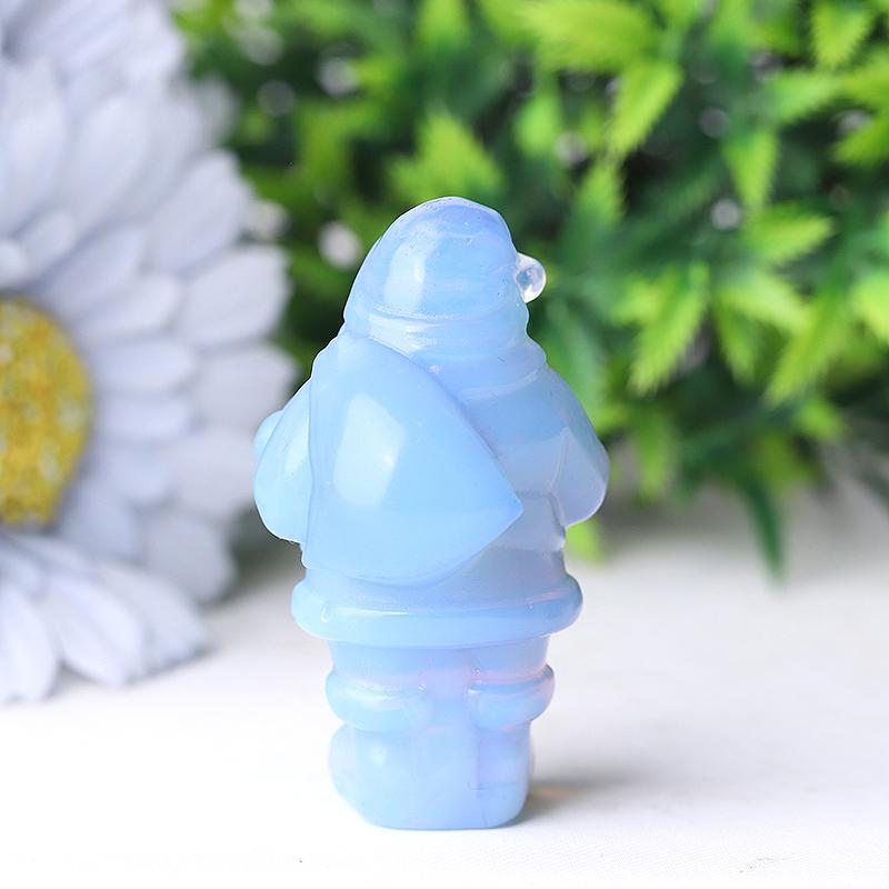 2" Blue Opalite Santa Claus Crystal Carvings for Christmas Crystal wholesale suppliers