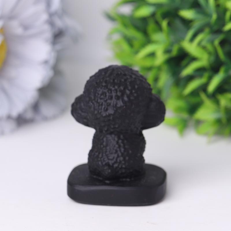 Black Obsidian Teddy Dog Crystal Carvings Crystal wholesale suppliers