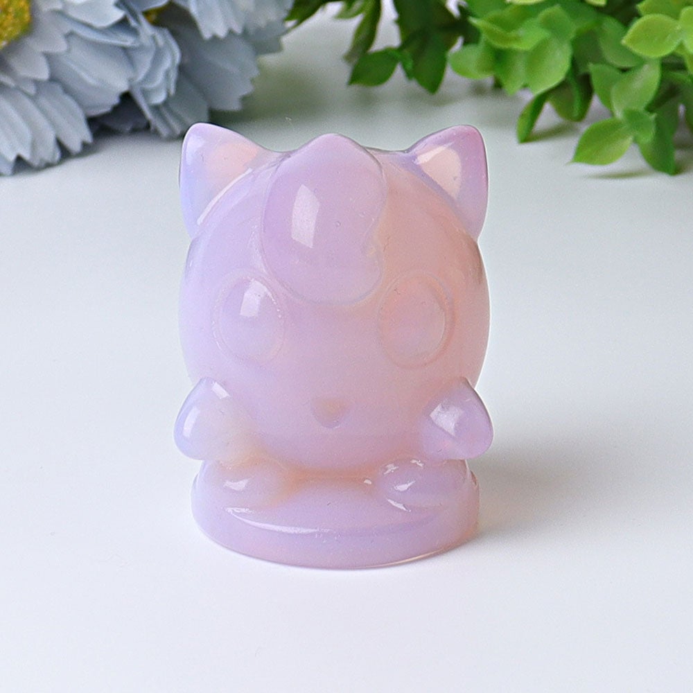 2.2" Pink Opalite Jiggly Puff Crystal Carvings Crystal wholesale suppliers