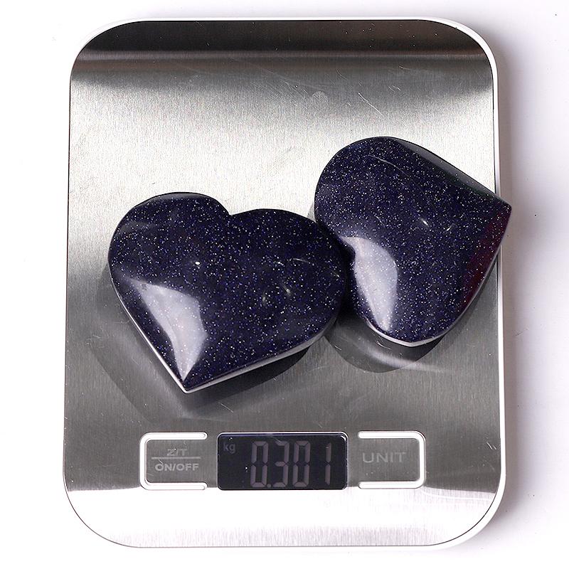 2.5-3.0" Blue Sandstone Heart Shape Crystal Carvings Crystal wholesale suppliers