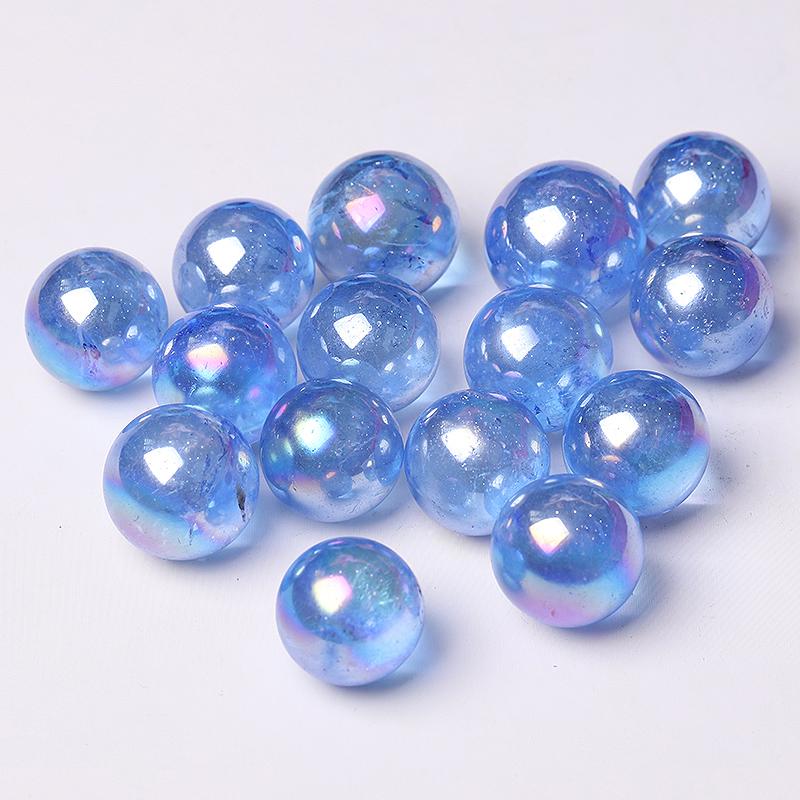 0.5-0.7'' High Quality Dark Blue Aura Crystal Spheres Crystal Balls for Healing Crystal wholesale suppliers