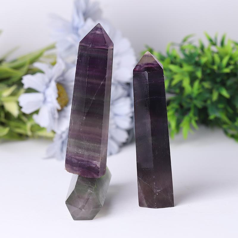 Natural Rainbow Fluorite Points Crystal Tower for Collection Crystal wholesale suppliers