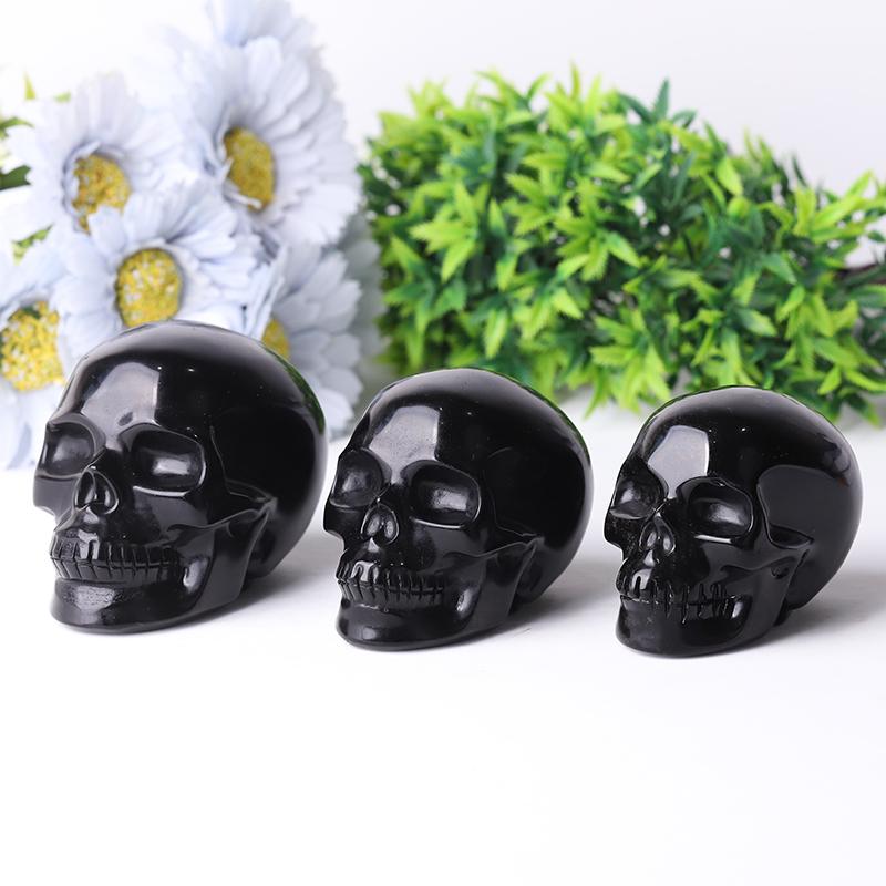 Black Obsidian Skull Crystal Carvings for Halloween Crystal wholesale suppliers