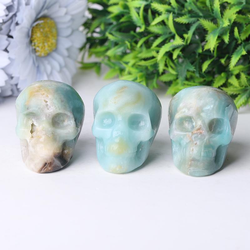 2" Sky Blue Skull Crystal Carvings Crystal wholesale suppliers