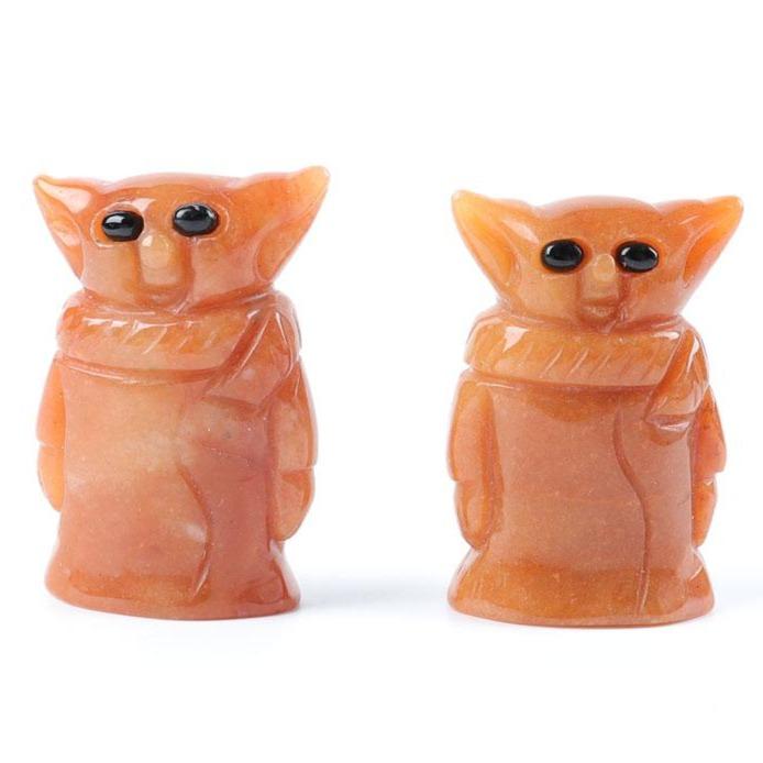 Red Aventurine Crystal Carving Yoda 2" Crystal wholesale suppliers