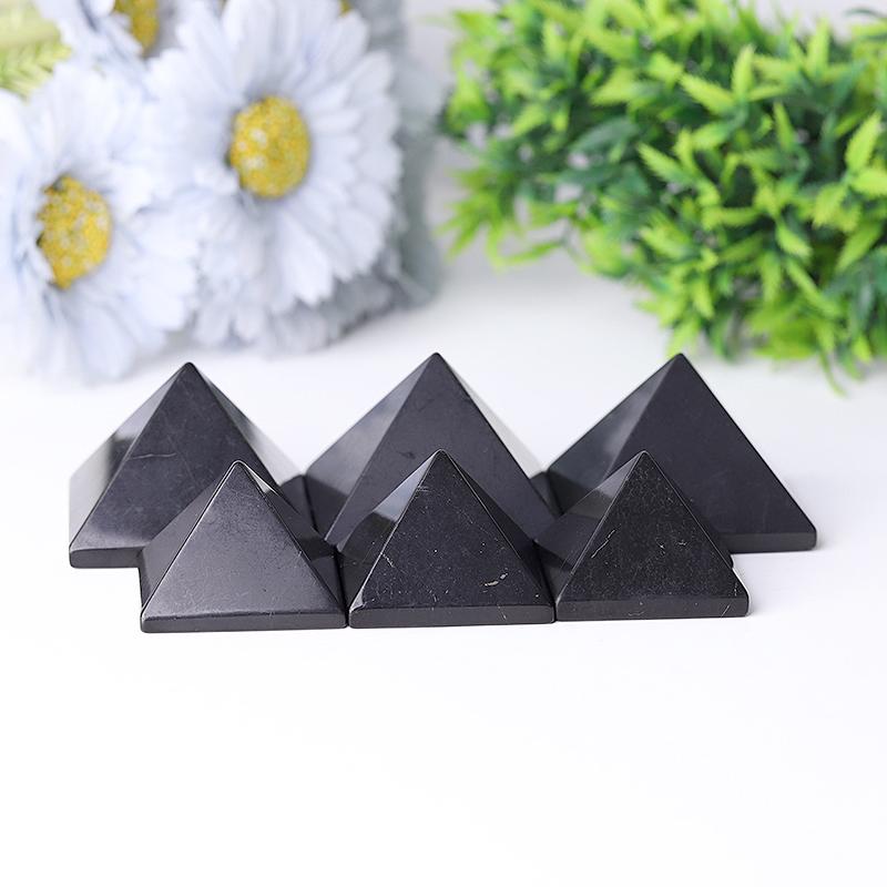 1.5"- 2.0" Shungite Pyramid Carvings