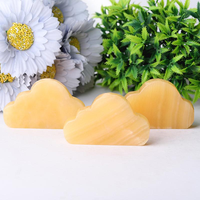 2.8" Yellow Jade  Cloud Crystal Carvings Crystal wholesale suppliers