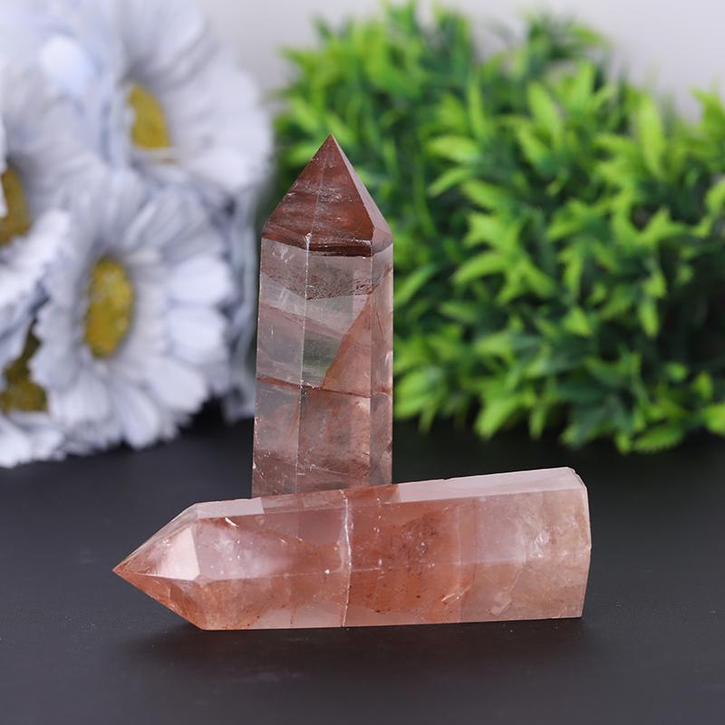 Wholesale Natural High Quality Fire Quartz Crystal Point Crystal wholesale suppliers