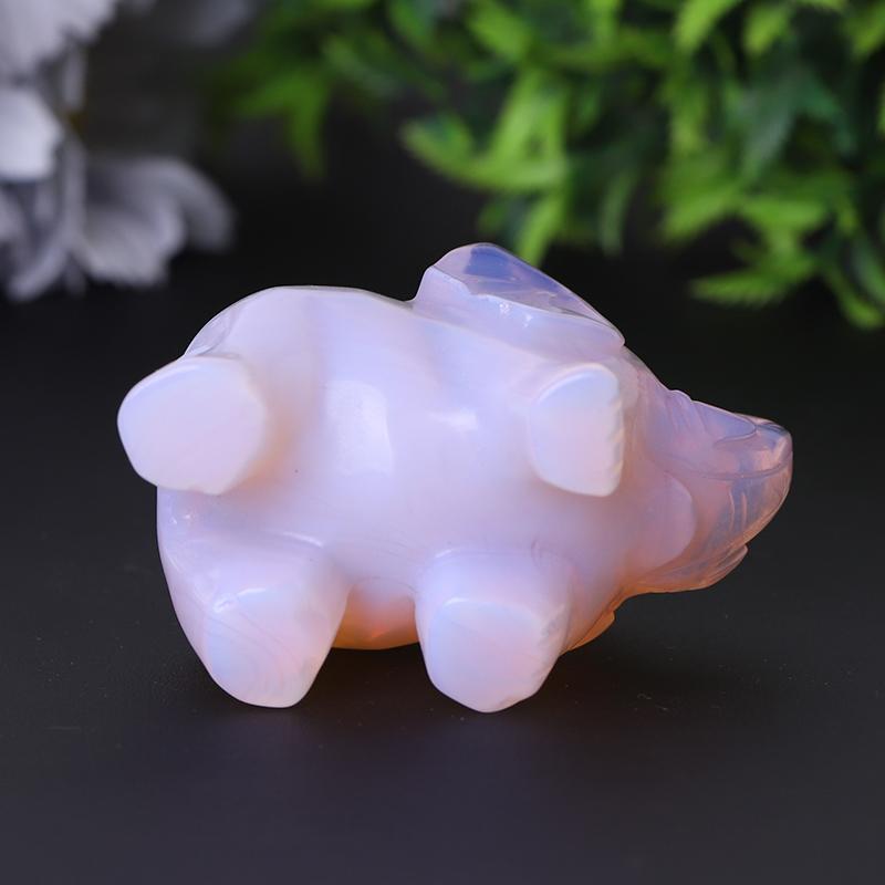 3" Pink Opalite Elephant Crystal Carvings Crystal wholesale suppliers