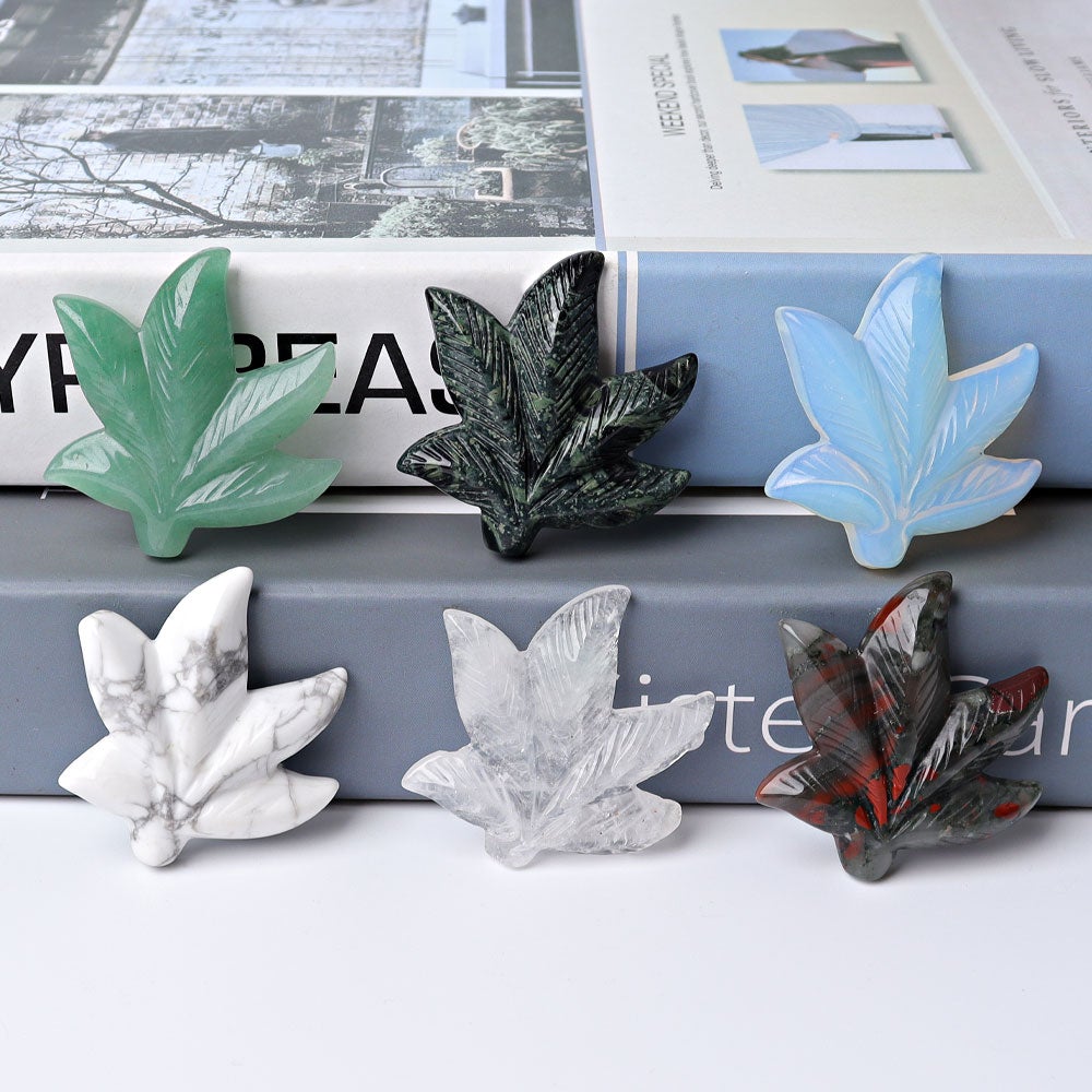 1.9" Leaf Crystal Carvings Crystal wholesale suppliers