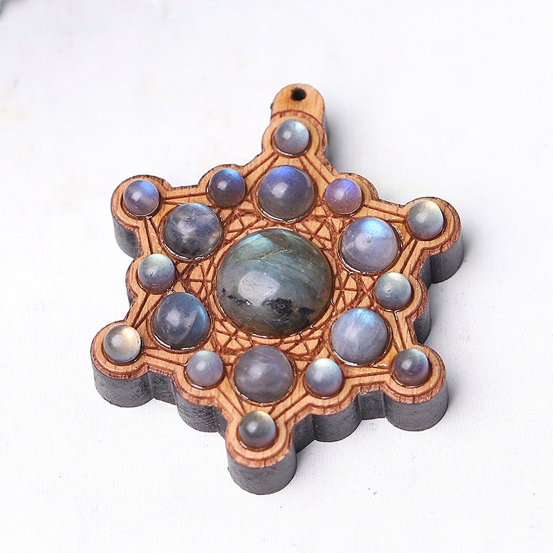 Wooden Chakra Crystal Pendant Crystal wholesale suppliers