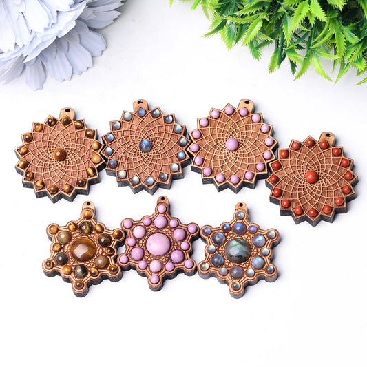 Wooden Chakra Crystal Pendant Crystal wholesale suppliers