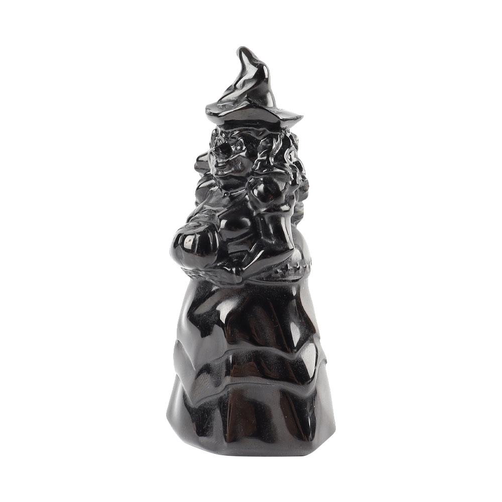 Black Obsidian Crystal Carving Witch Free Form Crystal wholesale suppliers