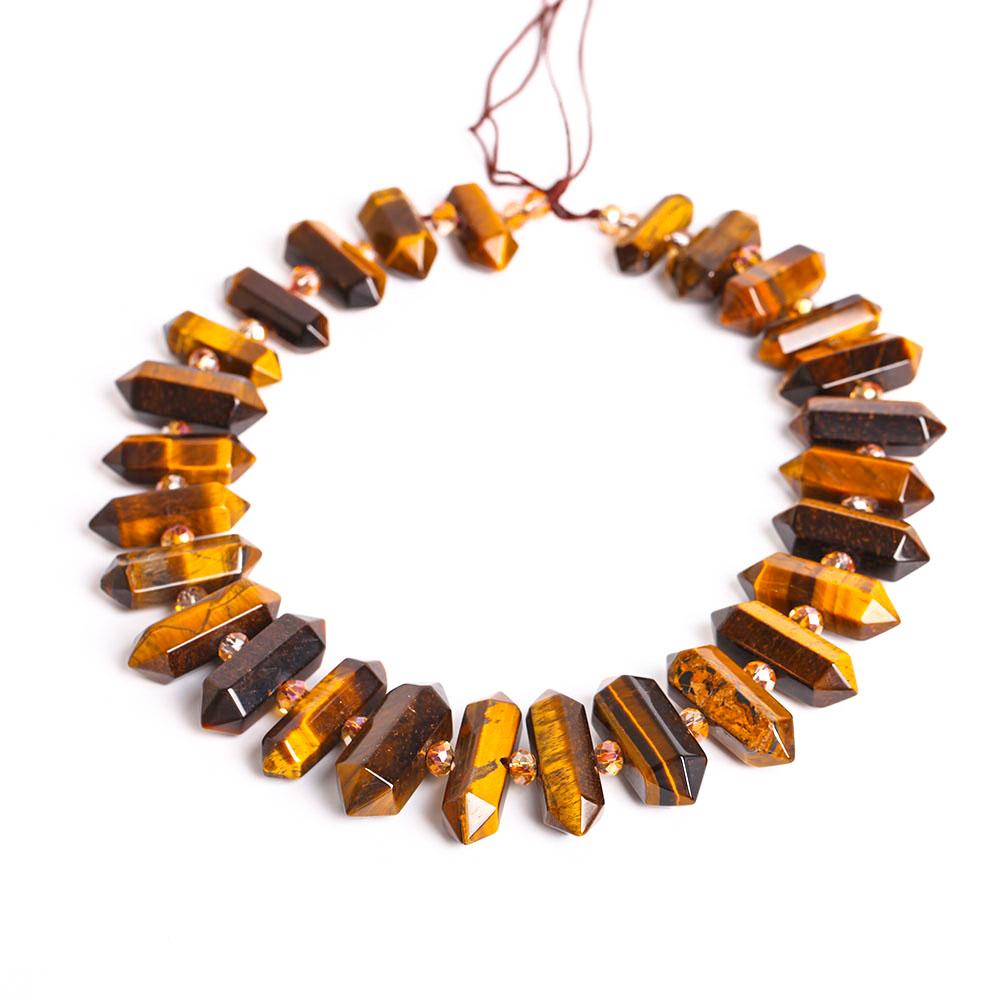 Tiger Eye Crystal Poit Chain String for DIY Crystal wholesale suppliers