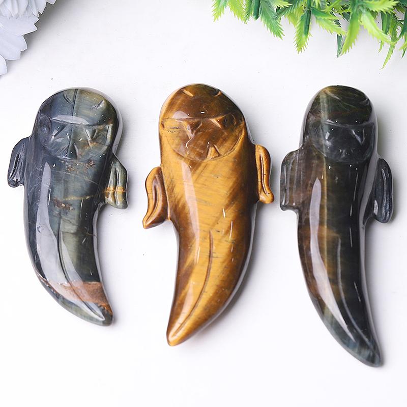 3" Tiger Eye Ghost Crystal Carvings for Halloween Crystal wholesale suppliers