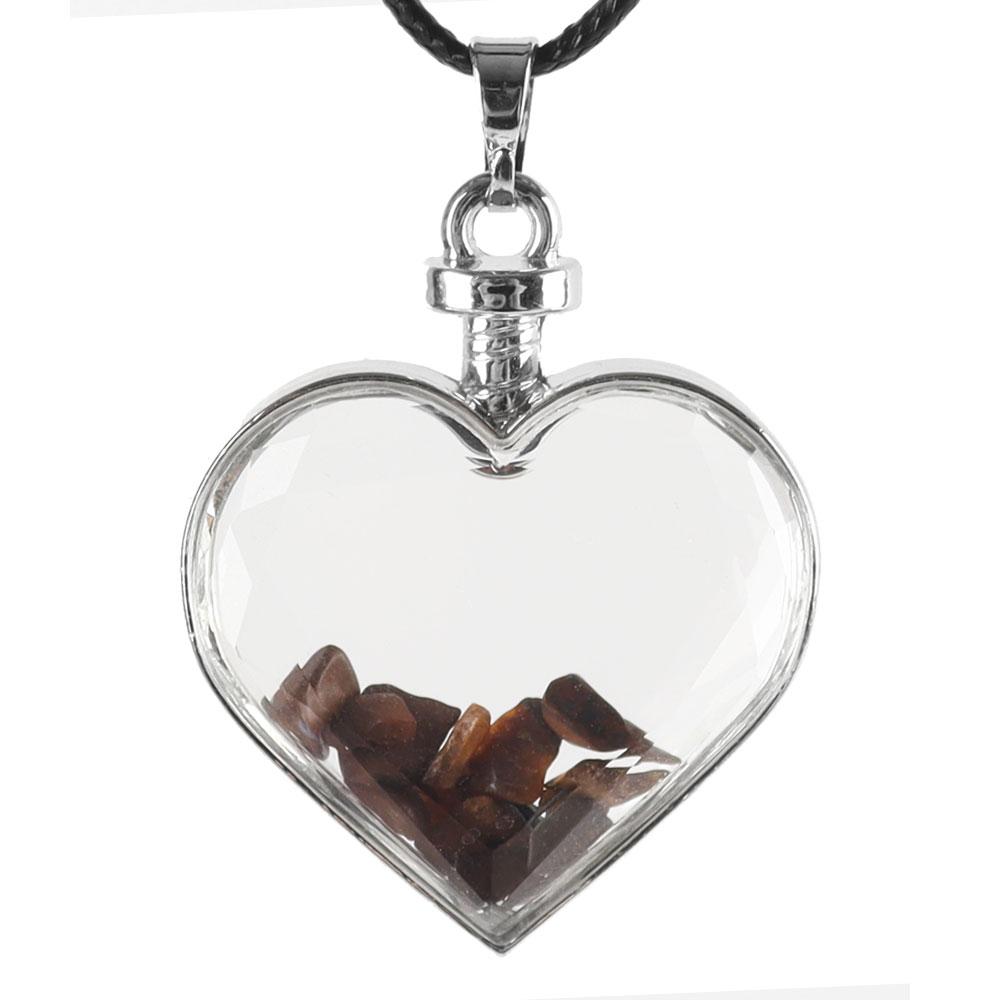 Heart Shaped Crystal Chips Infused Pendant Crystal wholesale suppliers