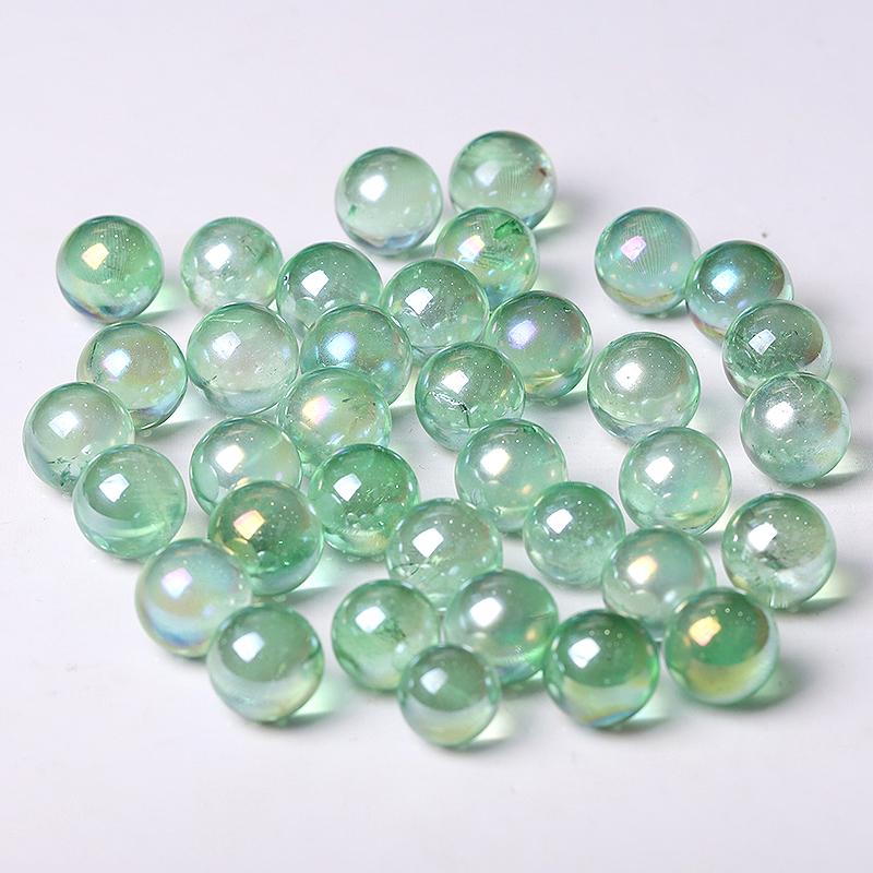 0.5-0.7'' High Quality Green Aura Crystal Spheres Crystal Balls for Healing Crystal wholesale suppliers