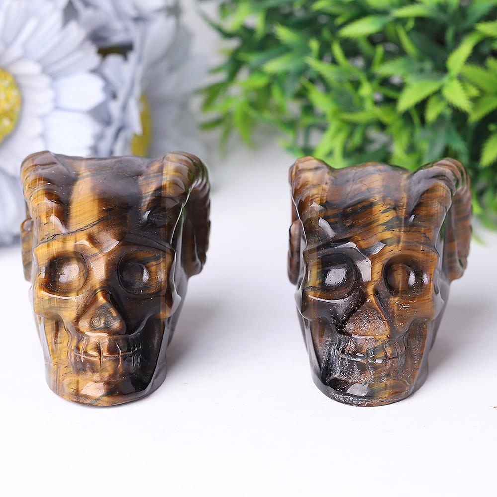 Tiger Eye Crystal Skull Carvings Crystal wholesale suppliers