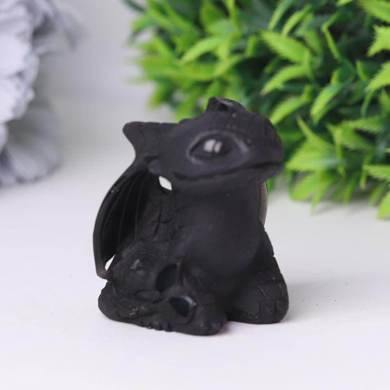 Black Obsidian Toothless Crystal Carvings Crystal wholesale suppliers