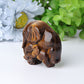 1.8" Yellow Tiger's Eye Elephant Baby & Mother Crystal Carvings Crystal wholesale suppliers