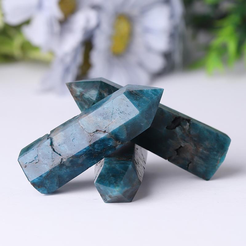 Natural Blue Apatite Point Healing Crystal Tower Crystal wholesale suppliers