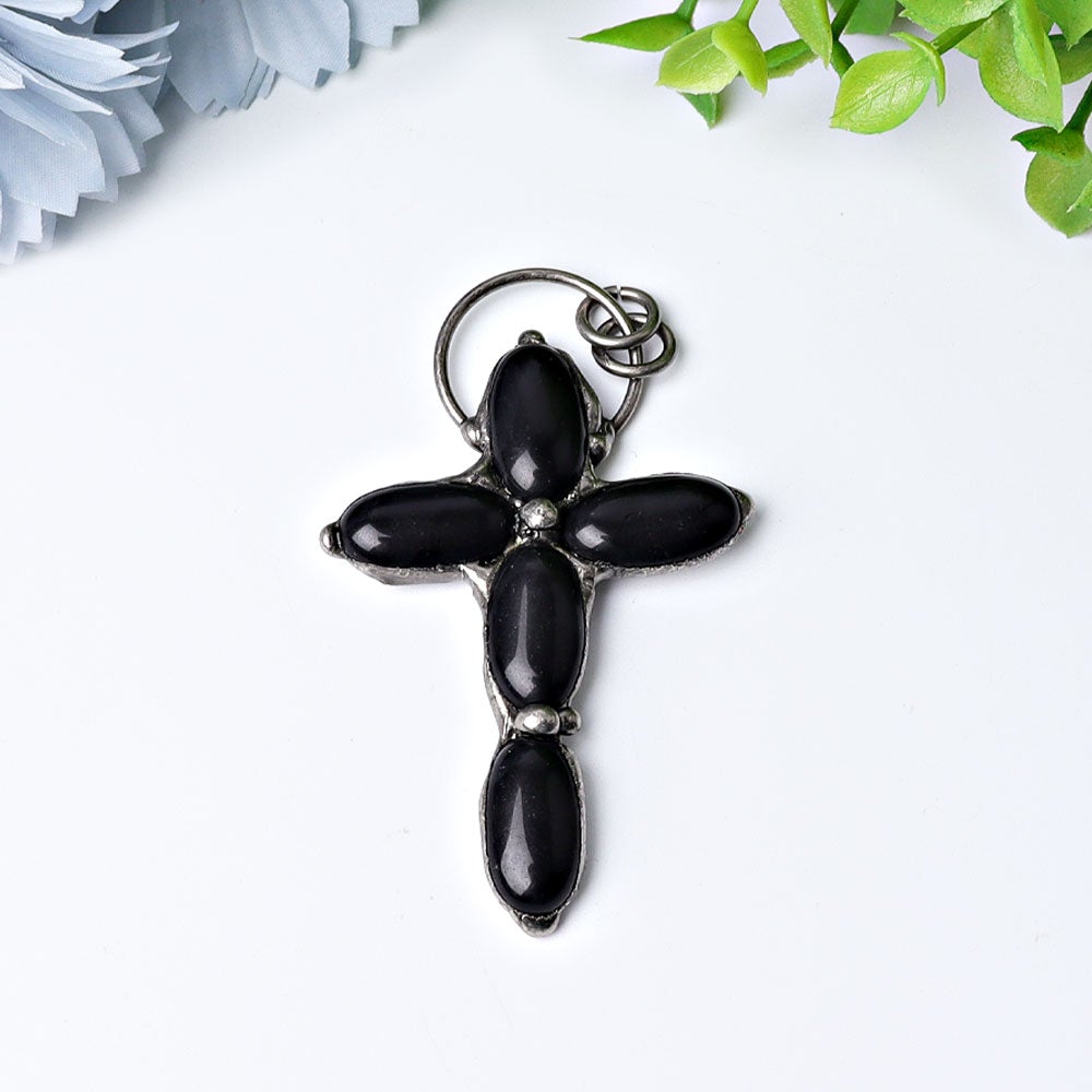 3" Black Obsidian Pendant for Jewelry DIY Crystal wholesale suppliers