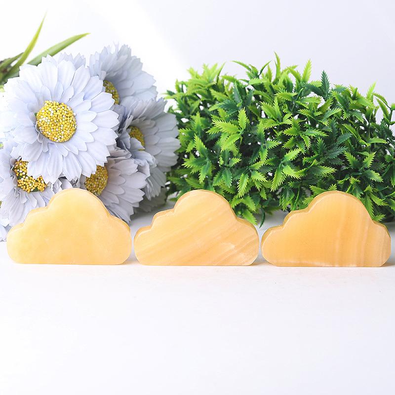 2.8" Yellow Jade  Cloud Crystal Carvings Crystal wholesale suppliers