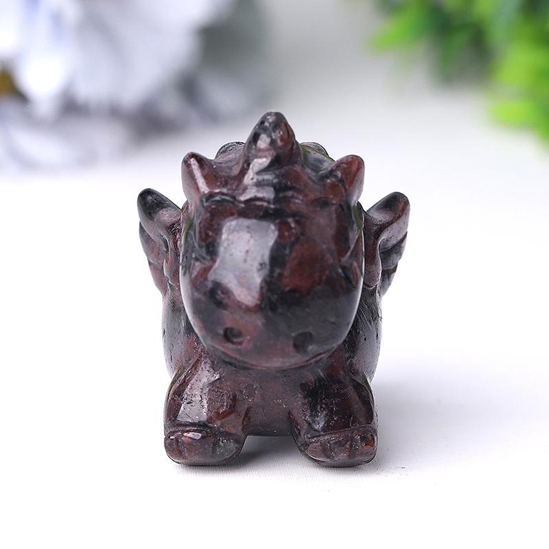 Natural Garnet Unicorn Hand Carving for Collection Crystal wholesale suppliers