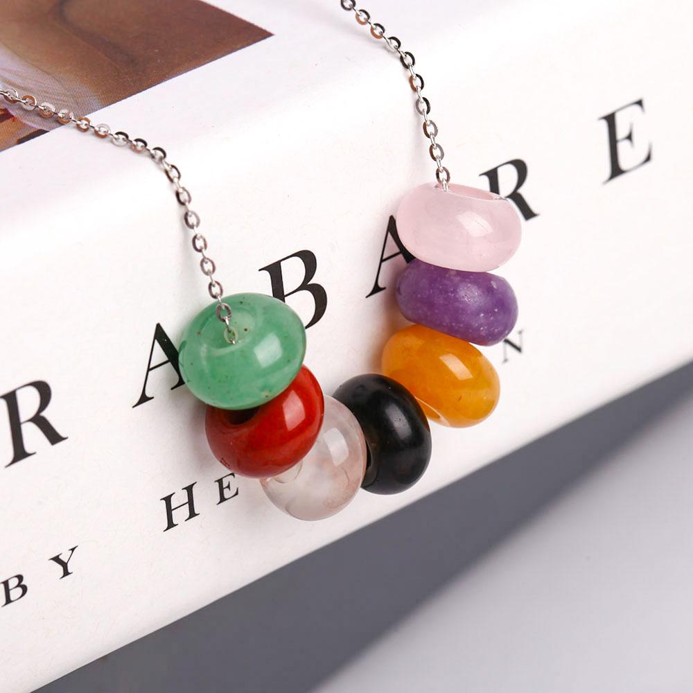 Donuts Shape Chakra Crystal Necklace Jewelry Crystal wholesale suppliers