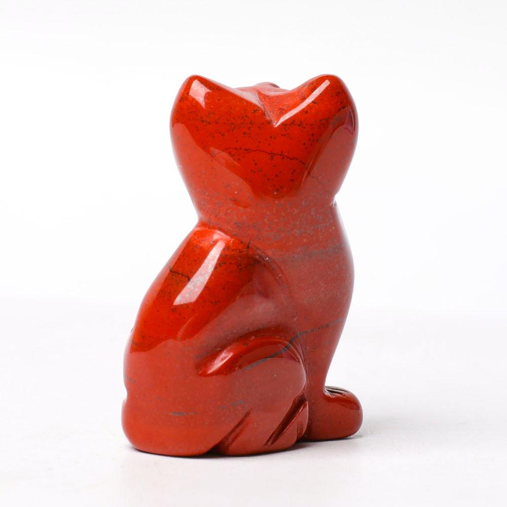 1.5" Red Jasper Cat Figurine Crystal Carvings Crystal wholesale suppliers