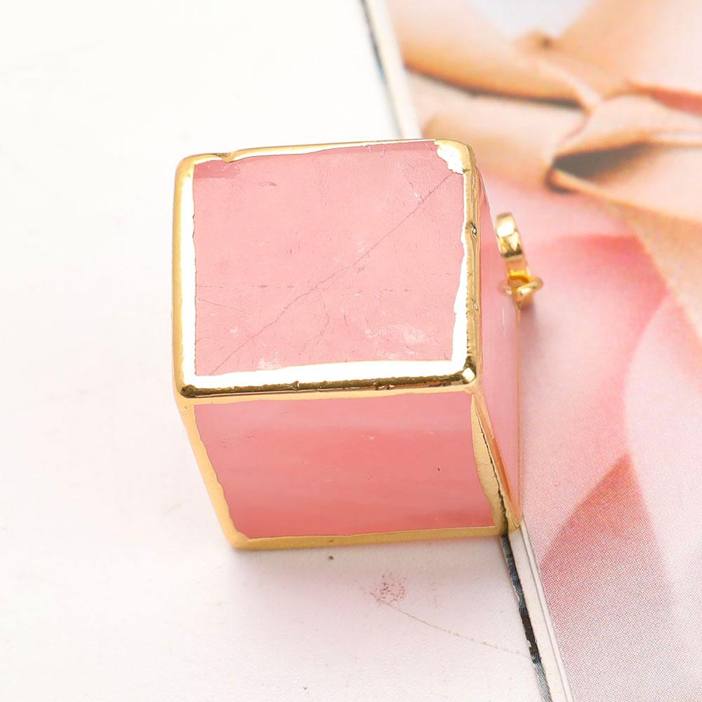 Rose Quartz Cube Pendant Crystal wholesale suppliers